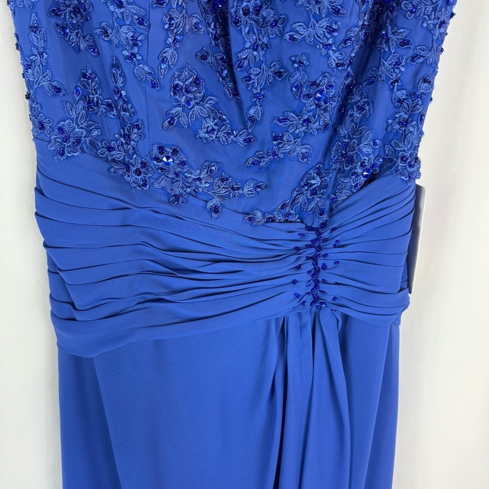 JJ’S house Royal Blue A-Line Sequins Chiffon maxi Dress Size:XL - Picture 7 of 16